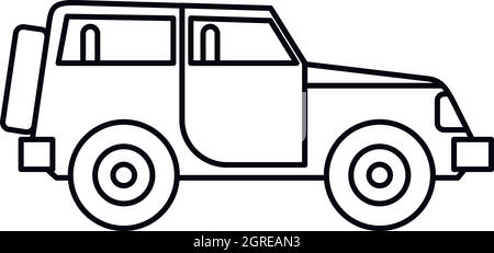 Jeep icon in outline style Stock Vector Image & Art - Alamy