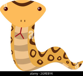 Rattle snake on white background Stock Vector