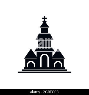 Church icon, simple style Stock Vector