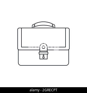 Briefcase icon in outline style Stock Vector