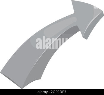 Direction arrow up icon, black monochrome style Stock Vector