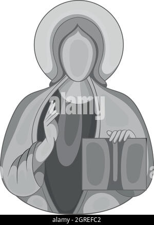 jesus sandals clipart black and white