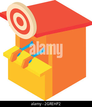 range shooting target cartoon vector illustration Stock Vector Image ...