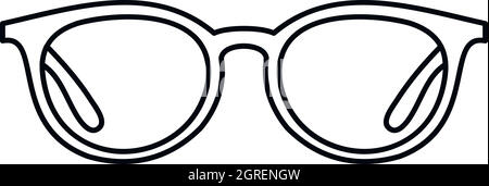 Glasses icon in outline style Stock Vector