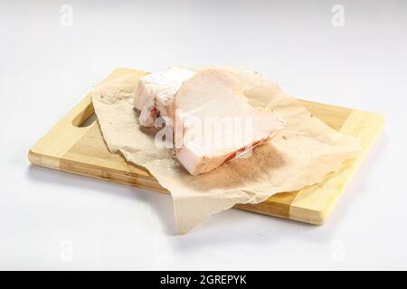 Raw lamb tail fat isolated for cooking Stock Photo