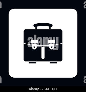 Briefcase icon in simple style Stock Vector