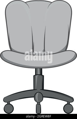 Office chair icon, black monochrome style Stock Vector