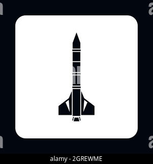 missile weapon icon vector rocket weapon with booster sign for graphic ...