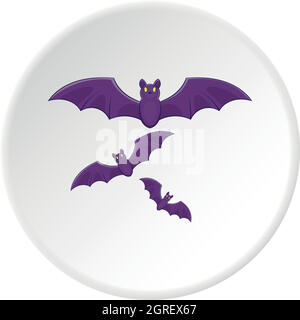 Bats icon, cartoon style Stock Vector