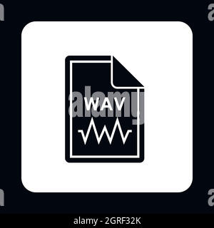 File WAV icon, simple style Stock Vector