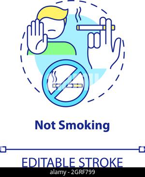 Not smoking concept icon Stock Vector