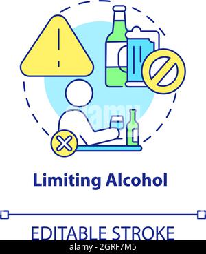 Limiting alcohol concept icon Stock Vector Image & Art - Alamy
