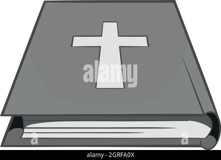 Book of the Bible icon, black monochrome style Stock Vector