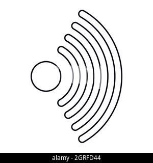 Wireless network symbol icon, outline style Stock Vector