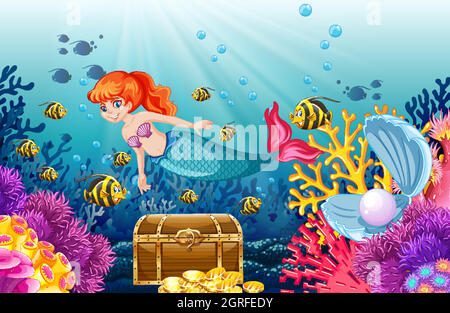 animated mermaids underwater