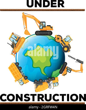 Machine Under Development Poster Building Construction Poster Stock Vector Image & Art - Alamy