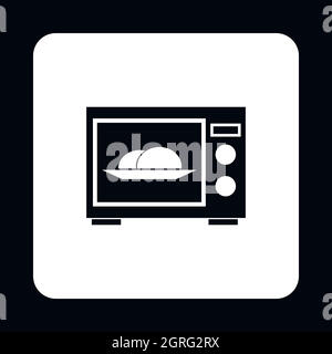 Microwave icon, simple style Stock Vector