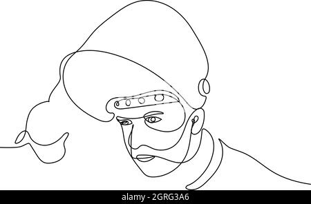 man lifting welding mask Stock Vector