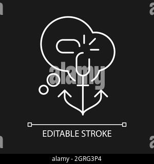 Getting rid of biases white linear icon for dark theme Stock Vector