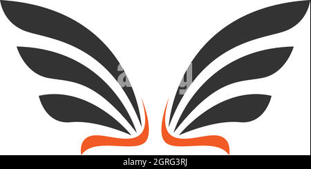 Wing logo icon symbol design template  vector Stock Vector