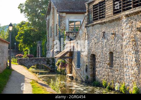 France, Yvelines, Regional Park of the Haute Vallee de Chevreuse, Chevreuse, Tanneurs river Stock Photo