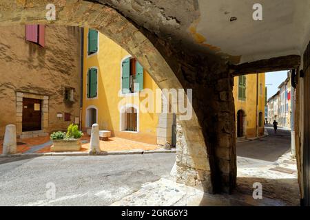 France, Var, Provence Verte, Saint Maximin la Sainte Baume, rue Colbert street Stock Photo