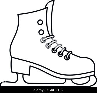 Skates icon in outline style Stock Vector