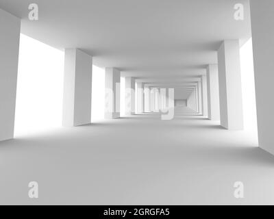 Abstract architecture. Modern entrance hall. 3d rendered image Stock Photo
