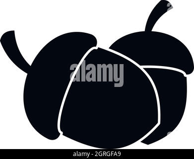 Acorn icon in simple style Stock Vector