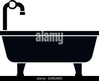 Bathtub icon, simple black style Stock Vector Image & Art - Alamy