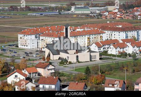 Parish Church of Blessed Aloysius Stepinac in Velika Gorica, Croatia Stock Photo