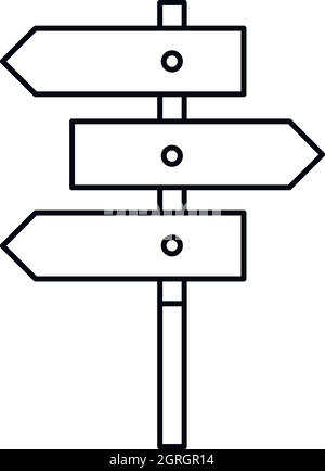 Wooden arrow signs board line. Vector illustration wood signboards ...