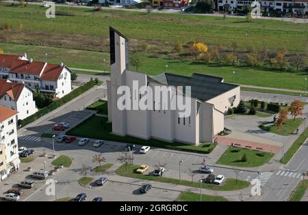 Parish Church of Blessed Aloysius Stepinac in Velika Gorica, Croatia Stock Photo