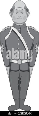 German soldiers in uniform icon Stock Vector