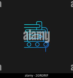 Canning gradient vector icon for dark theme Stock Vector