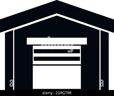 Garage icon in simple style Stock Vector