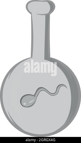 IVF icon, black monochrome style Stock Vector