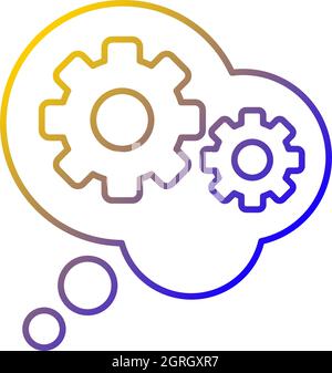 Reasoning gradient linear vector icon Stock Vector