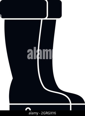Winter shoes icon, simple style Stock Vector