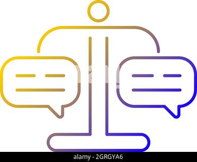 Form judgement gradient linear vector icon Stock Vector