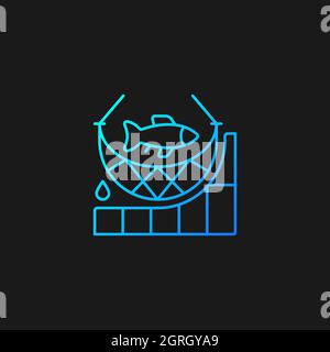 Total allowable catch gradient vector icon for dark theme Stock Vector