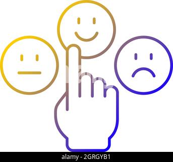 Emotional maturity gradient linear vector icon Stock Vector