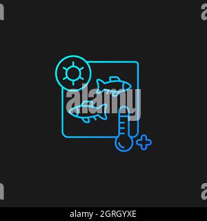 Heat treatment gradient vector icon for dark theme Stock Vector