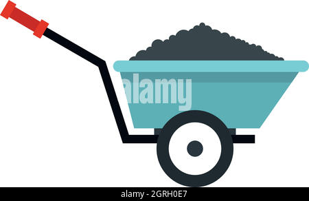 Garden wheelbarrow icon, flat style Stock Vector Image & Art - Alamy