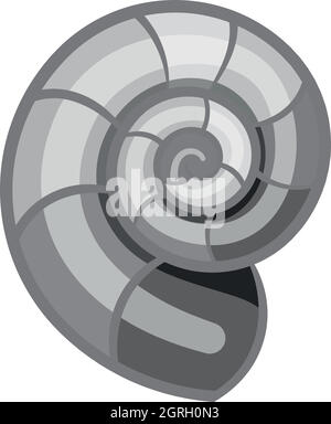 Snail icon, black monochrome style Stock Vector