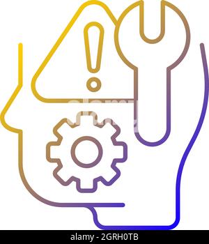Self correction gradient linear vector icon Stock Vector
