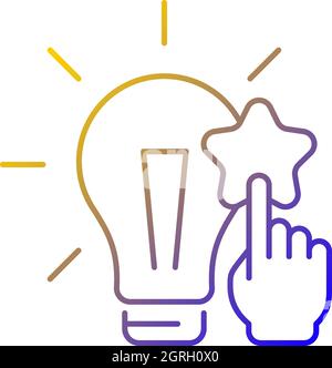 Fact analysis and evaluation gradient linear vector icon Stock Vector