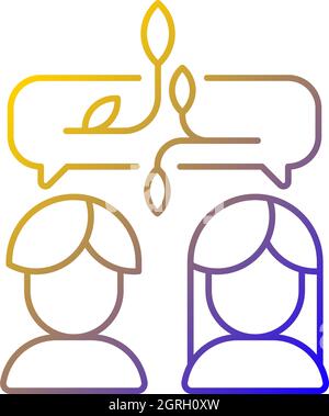 Nonviolent communication gradient linear vector icon Stock Vector