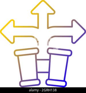 Developing foresight gradient linear vector icon Stock Vector