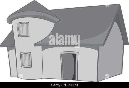 Residential house with roof icon Stock Vector